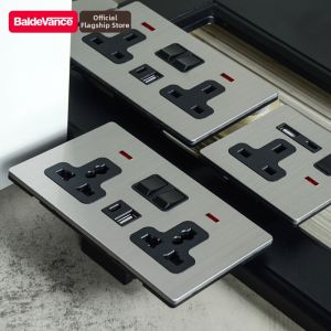 BaldeVance | Multifunctional USB Socket  Metal Panel 13A