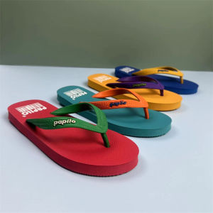 PAPILO Natural Rubber Mens Sandals Summer Casual Waterproof Quick Dry Outdoor Fashionable Versatile Lightweight Flat Heel