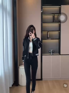 8283.1 Jaket IMPORT Parasut list tangan topi jaket olahraga jogging wanita jaket lari sport sauna suit wanita jumbo