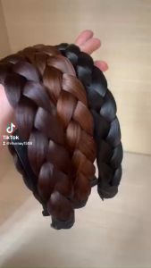 Băng đô cài tóc giả xoắn bện bằng tay có răng cài chống trượt