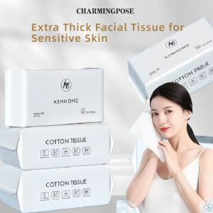 100PCS Extra Thick Cotton Towels | Gentle Disposable Wipes | Biodegradable Beauty Tissue for All Skin Types