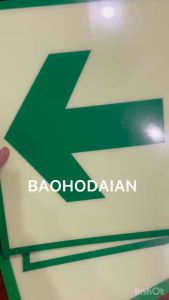 Bảng chỉ dẫn cửa thoát hiểm exit dạ quang (17x30cm)