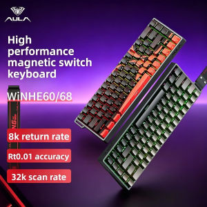 AULA | AULA WIN60 WIN68 HE Magnetic Switch Keyboard 60% 68% Custom Esports Rapid Trigger 8K Return RGB Hotswap Wired Game Keyboard