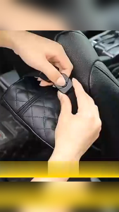 Car Tissue Holder Tissue Box PU Leather Napkin Paper Container with Elastic Adjustment Strap Waterproof Design for Car Back Seat Sun Visor Hanging Storage