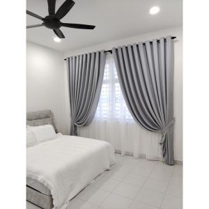 Gorden Pintu Embos Polos 6 Gelombang Gordeng Jendela Pintu Kamar Cantik Mewah Terbaru
