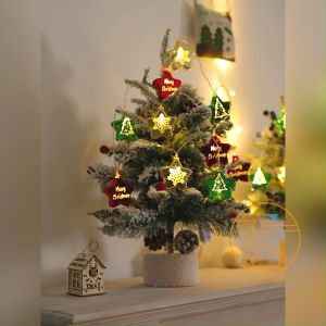 Dây đèn led trang trí giáng sinh noel dài 2m sử dụng pin tiểu 2A - Đèn noel trang trí cây thông