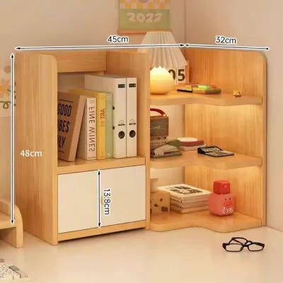 ZHUOHE | Economical Desktop Bookshelf Simple Office Desk Organizer Student Dormitory Table Corner Multi-layer Storage Rack Home Furniture