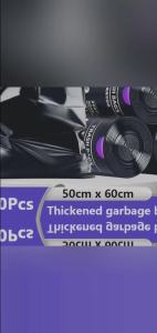 100Pcs Garbage Bag Drawstring Style Thickened Kitchen Disposable Trash Bag New Material Household Bedroom Garbage Bag 50x60cm