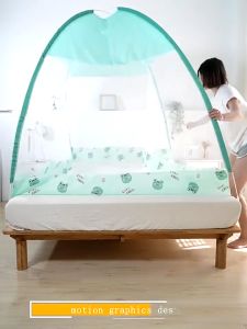 TA มุ้งกันยุง มุ้งนอน มุ้งครอบ มุ้งสปริงกาง มุ้งเต็นท์ กันแมลง กันยุง 3.5ฟุต 5ฟุต 6ฟุต（1 ประตู）