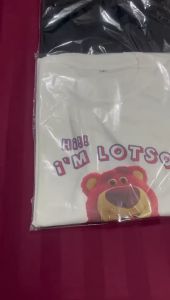 [BISA COD] Baju Kaos Atasan Lotso Lucu Wanita Dewasa Jumbo Oversize Couple Tshirt T shirt Lengan Pendek