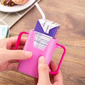1/2/3pcs Infant Anti-Spill Cup Holder Bottle Cup Milk Holder Adjustable Safety Plastic Baby Toddler Juice Box Drinking