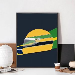 F1 Ayrton Tacing Driver Senna Poster No Framed Club Bar Paper Vintage Poster Wall Art Canvas Painting Bedroom Room Home Decor