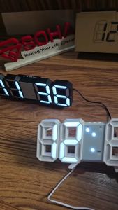 JD-01 Jam Digital 3D Dinding Meja Tembok Lampu LED Light clock Wall Dekorasi Minimalis Modern & unik