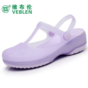 Veblen Womens Outdoor Sandals Thick Bottom Breathable Soft Sole Beach Shoes Slip-On Casual Low Cut TPU Upgraded EVA Summer Sandals