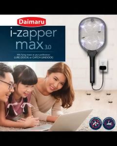 Daimaru IZAPPERMAX3 3in1 Easy-Grip Mosquito Swatter | Stationary Daimaru LED Attractant Rechargeable