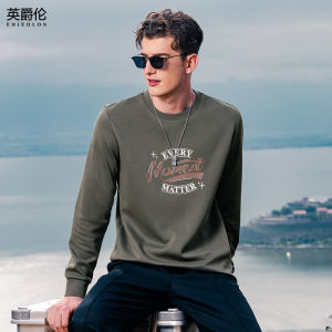 Enjeolon | Áo Hoodie In Chữ Vintage Phong Cách Bình Dị Nam