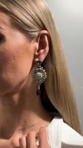 Ingemark | Ingemark Trendy Exquisite Crystal Daisy Flower Drop Earrings Women Retro Geometry Acrylic Piercing Dangle Earring New Jewelry