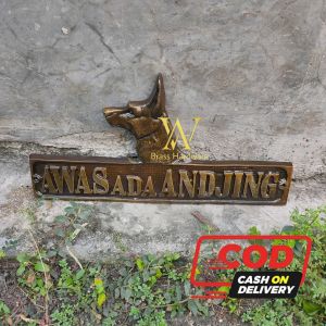 Dekorasi Pintu Pagar Aksesoris Awas Ada Andjing 1 Pcs