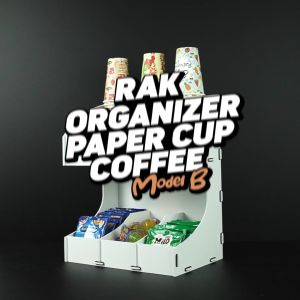 RAK / RACK / DISPENSER / ORGANIZER PAPER CUP PVC Model B