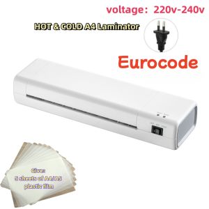 New Eurocode《EU》 Laminator A3/A4 Hot/Cold Laminator 10 Lamination Bags for Home/Office/Classroom/Laminator Hot/Cold Lamination