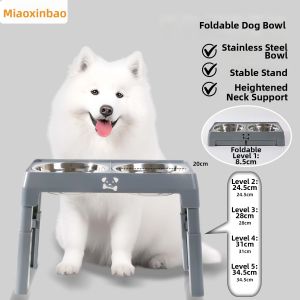 Adjustable Stainless Steel Dog Bowl