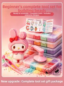 DIY Full-color Bead Kit With Tools Ironing Paper