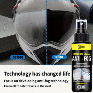 Motorcycle Helmet Nano Anti-Fog Spray - 50ml suitable for everything from goggles to car windows. An essential for rainy drivin