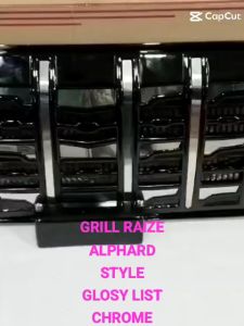 GRILL DEPAN TOYOTA RAIZE MODEL ALPHARD & APOLLO GLOSY HITAM