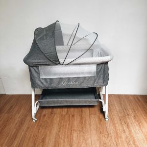 BAMBINA CRADLE BASSINET (multifunctional co sleeper rocker bassinet) with FREE diaper changing