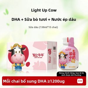 LIGHT UPPER | Nước Giải Khát Sữa Dâu Cho Trẻ Em Có DHA cho Bữa Sáng Dinh Dưỡng