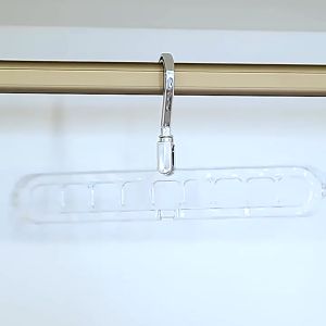 Móc treo quần áo 9 lỗ vân gợn sóng xoay 360 độ có thể điều chỉnh ngang dọc giúp tiết kiệm không gian