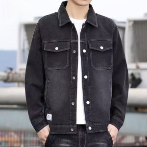 ROMON | Lormen Mens Lamb Velvet Cotton Jacket Autumn Winter New Fashion Workwear Faux Suede Collar Denim Windproof Coat Male