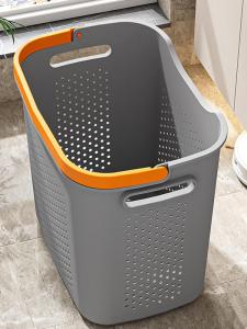 Large Capacity Laundry Hamper for Home Use Bathroom Dirty Clothes Organizer Japanese Style Pure Color Star Optimal XY-8953-C