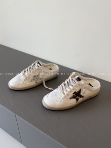 New Colorway Star Distressed Casual Shoes Womens Slip-On Shoes UIMI Channel Vintage Look Leather Upgraded Comfortable