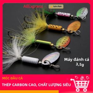 MrLurion 3.5G Kim Loại Thìa Mồi Câu Cá Đơn Mảnh Dụ Giải Quyết Cho Cá Hồi Bass Pike Spinner Mồi Sắc Nét Móc Treble