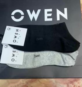 OWEN- Tất nam cổ ngắn Owen thoáng khí khử mùi không xù 100% cotton