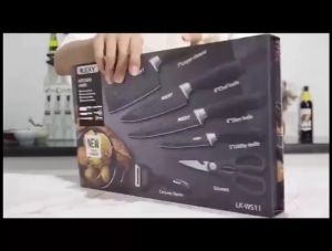 Pisau Dapur Set 6 in 1: High Quality Stainless Steel Multifungsi