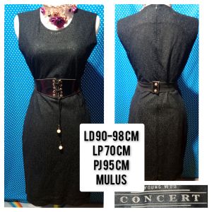DRESS KUTUNG/SLEEVELESS BRUKAT HITAM(CONCERT) 95