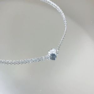 LAZO DIAMOND Mini Heart Diamond Bracelet in 9k White Gold