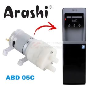 Pompa Dispenser Galon Bawah ARASHI ABD-05C DC 12 Volt  Mini / Tenaga Kecil Original Baru