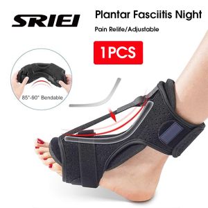 SRIEI 1PCS Plantar Fasciitis Night Splint Planter Fasciitis Pain Relief Brace Achilles Tendonitis Bracket Foot Drop Support 2 Adjustable Arch Support Bands for Women Men
