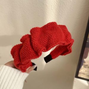 Red High Top Hong Kong Style Hairband Womens New 2024 Face Wash Hairband Headwear Versatile Outdoor Fashion Accessories