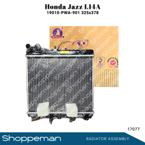 17077 HONDA JAZZ L14A 1.2 1.4 16V 2000-2002 RADIATOR ASSEMBLY A/T 325x378x26mm PA26 1ROW 19010-PWA-901