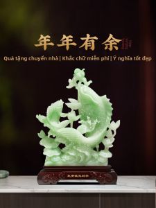 JUSHANYUAN | Trang Sức Cá Chép Vàng Hút Tài Lộc Hợp Thành Ngọc