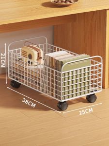 Movable Book Storage Shelf With Wheels