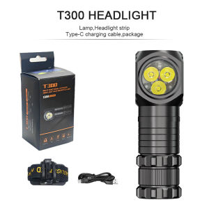 ESMARTER | ESMARTER 3LED Mini Headlamp Powerful 3000LM Waterproof Flashlight Rechargeable 18350 Battery Head Torch Camping Fishing Lanterns
