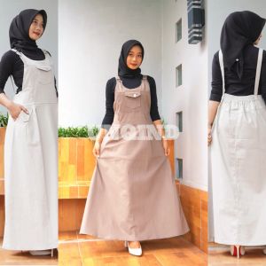 UNQIND uniquee-Overall Katun Twill-Jumpsuit Wanita Pnjang Cargo