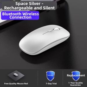Wireless Bluetooth Rechargeable Mouse for Laptop Computer Asus Lenovo Xiaomi Huawei Quiet 2025 Optical Resolution 1600dpi