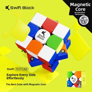 Swift Block | Horse Year Limited Edition Magnetic Rubiks Cube 3x3 Competition Grade Speed Cube for Kids Educational Puzzle Toy Compact Size