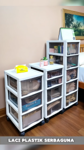 2/4/5/6 Tiers Multipurpose Plastic Drawers With Wheels Moveable Storage Trolley Storage Cabinet Cosmetic Laci Plastik